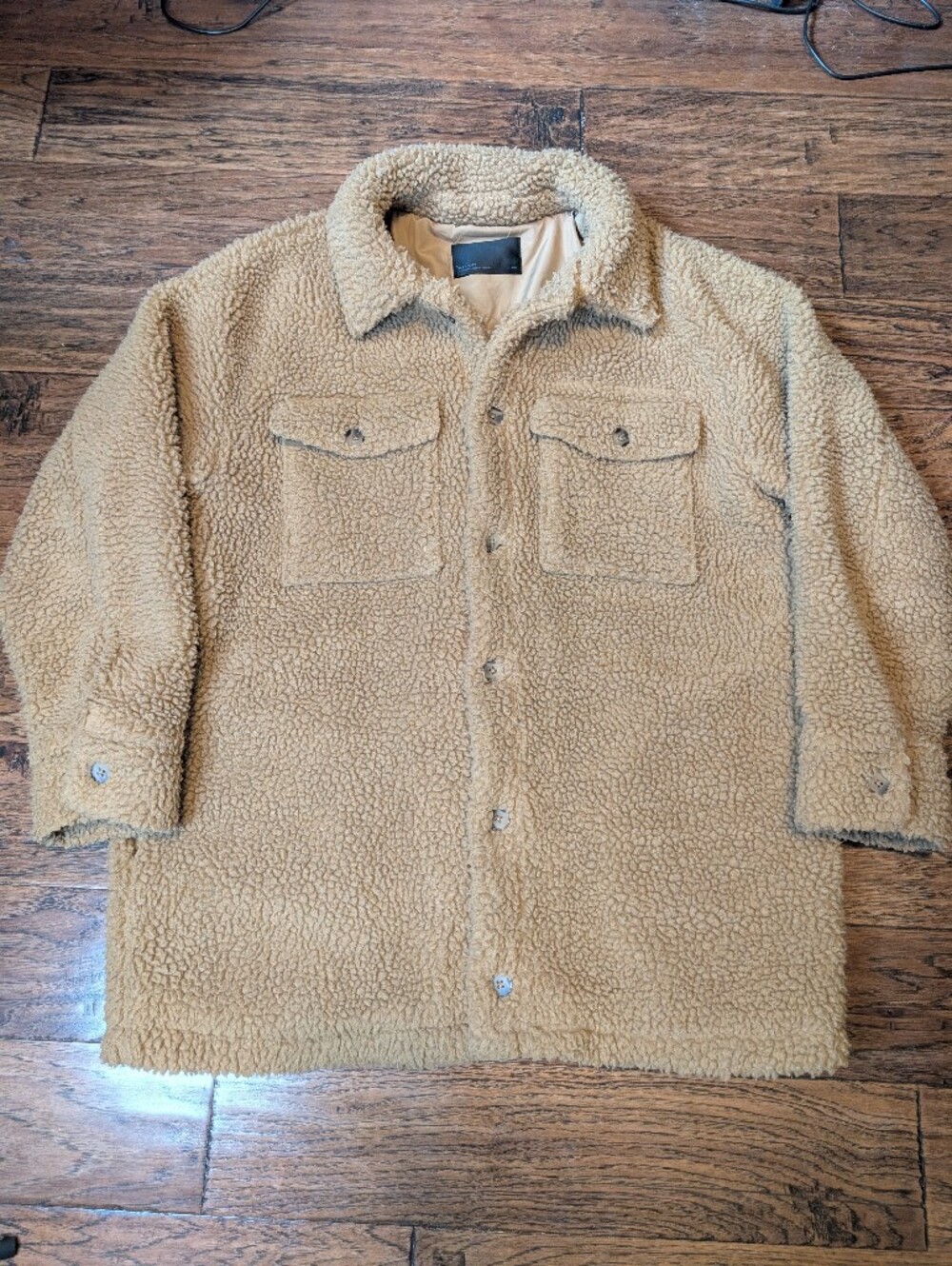 Oak And Fort Oversized Sherpa Teddy Jacket Size Medium